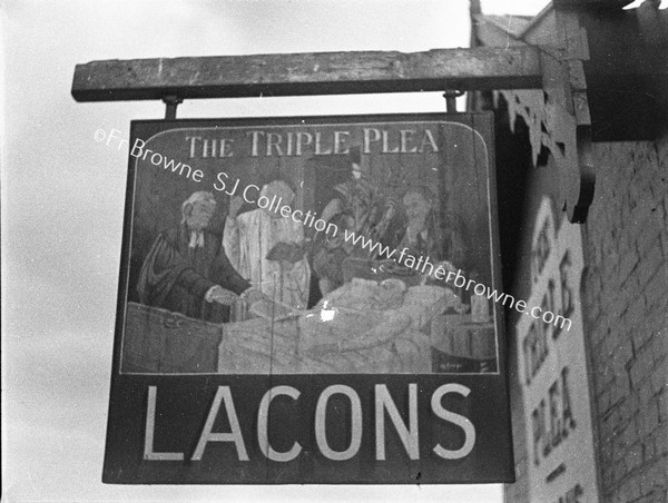 LACON'S TRIPPLE PLEA PUB SIGN